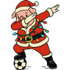 Dabbing Pig Santa Claus Football Funny