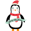 Mignon Pingouin de Noël Joyeux Noël
