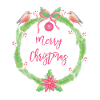 Festive Christmas Wreath Merry Christmas