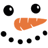 Schneemann-Gesicht