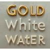 Golden White Water Typography