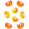 Flame Ring Pattern Yellow Orange