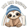 1st Birthday Sloth Rainbow Cute Cute
