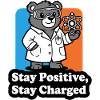 Bear Scientist with Atomic Sign