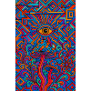 Psychedelic Eye and Mushrooms
