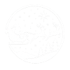 Santa-Schlitten im Winterkreis – Silhouette