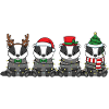Dachs Weihnachtsmann Weihnachtsbeleuchtung