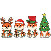 Luci di Natale di Babbo Natale Shiba Inu