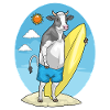 Cow Beach Surfboard Summer