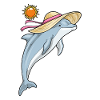 Delfin Strand Strohhut Sommer