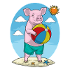 Estate di pallanuoto a Pig Beach