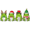 Frosch Weihnachtsmann Weihnachtsbeleuchtung