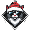 Chat Santa Noël