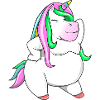Fettbolzen-Einhorn-Regenbogen-Pummel-Einhorn-Stolz