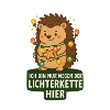 Igel mit Lichterkette
