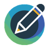 Abstract Circle Pencil Emblem