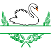 Swan Laurel Wreath with Namespace
