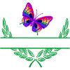 Butterfly Laurel Wreath with Namespace