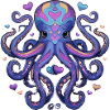 Herz-Oktopus Farbenmeer