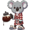 Lustiger Koala-Kaffeeliebhaber – gemütlicher Bademantel