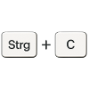 Key Combination Copy Ctrl + C