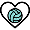 Heart Volleyball – Team Sport Lover