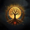Golden Circle Moon Tree