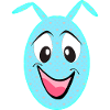 Blue Heart Smile Cartoon