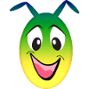 Rainbow Alien Cheerful Face