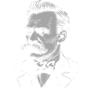 Nietzsche-Philosophenporträt mit fettem Text