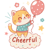Festive Balloon Cat