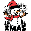 Merry Christmas Snowman Cartoon