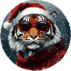 Tiger Christmas Funny Christmas