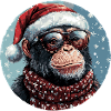 Monkey Christmas Funny Cool