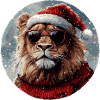 Lion Christmas Funny Cool