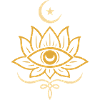 Lotus Eye Spiritual Symbol with Moon