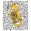 Euphonium Musical Notes Brass Musician