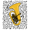 Tuba Musical Notes Tubaist Brass Musician