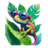 Neon Chameleon Glasses