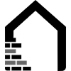 Maurer Logo mit Haus & Ziegelsteinen