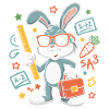 Lernbunny Schulabenteuer mit Brille