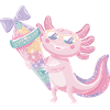 Pink Axolotl Eiscreme Party