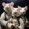 Ratten im Mantel-Trio
