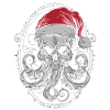 Dark Xmas Skull – Octopus Octopus Tentacle