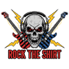 Tshirt Skull Rock Guitar Headphones