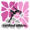 Vertical athlete in flower frame