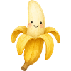 Cheerful Banana Face Illustration Kids Fruit