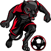 Panther Soccer Sports Cartoon