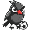 Rabe Vogel Fußball Comic