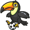 Tukan Cartoon Fußball